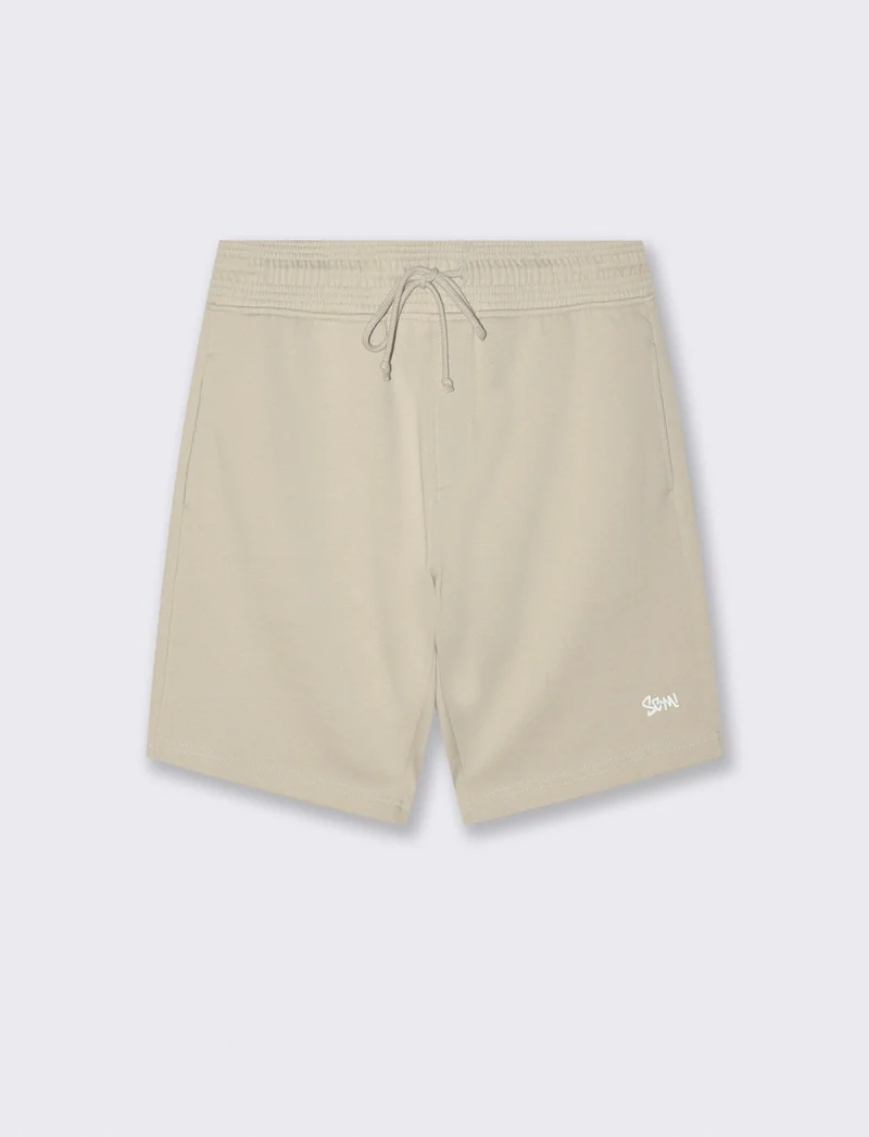 Bermuda in felpa con vita jogger - Grigio ghiaccio