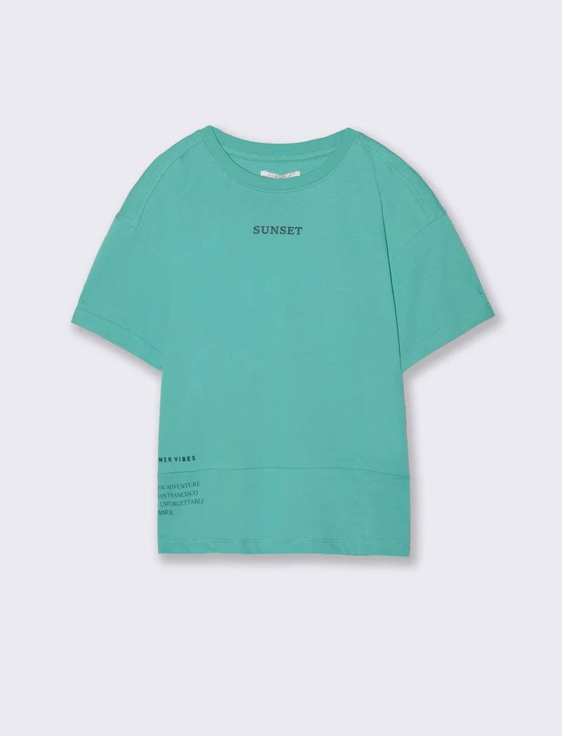 T-shirt loose Estiva - Verde acqua
