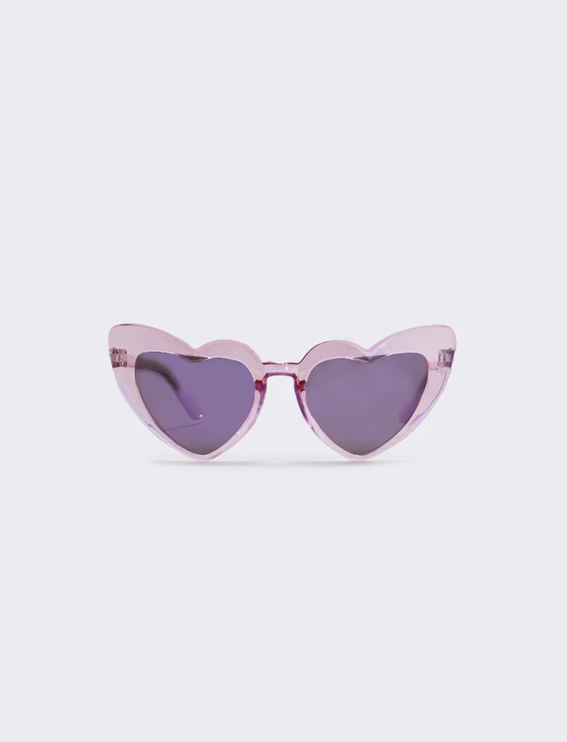 Occhiali bambina con cuori - Lilla