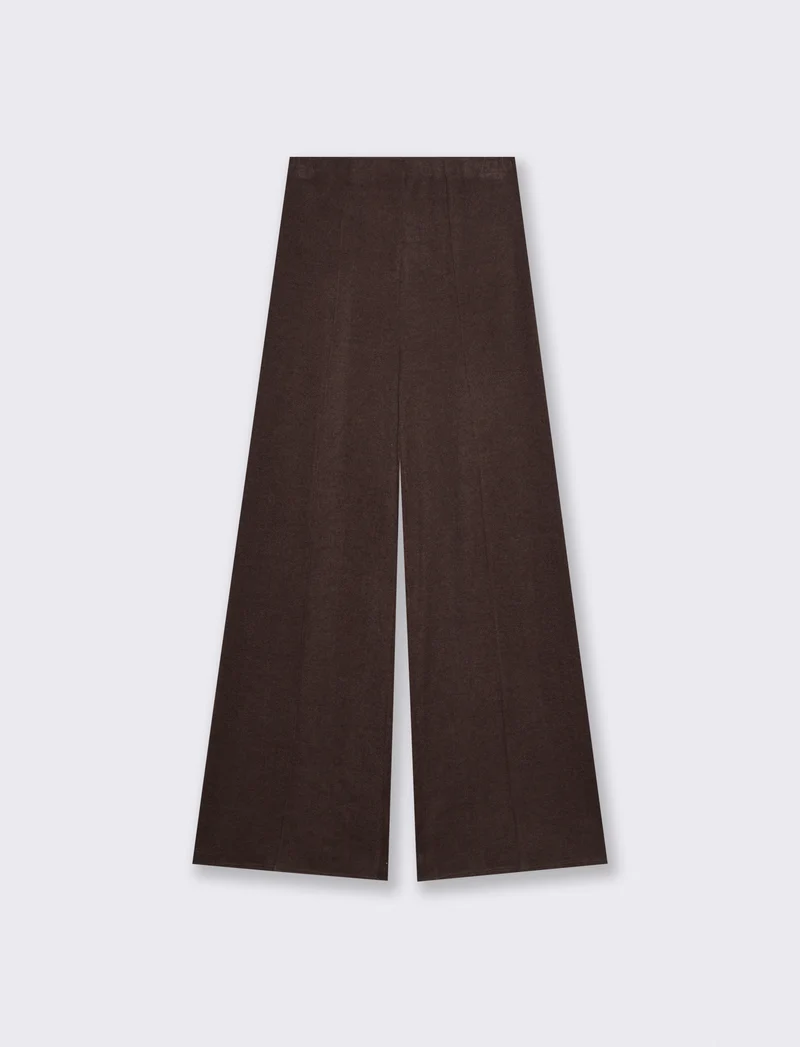 Pantalone palazzo in maglia - Moro