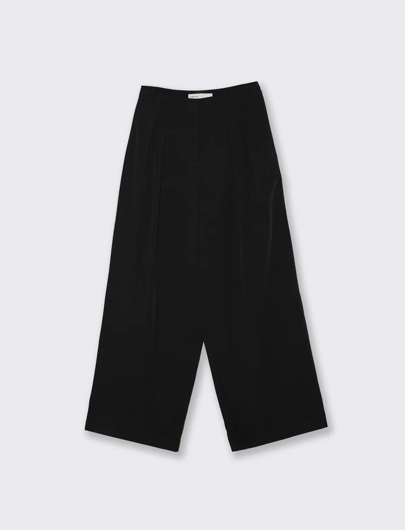 Pantalone Gamba Dritta con Tasche Americane - Nero