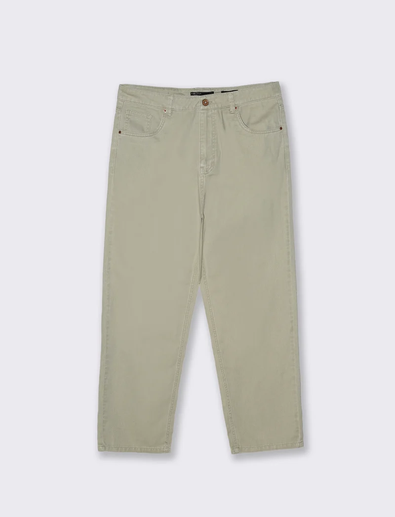 Jeans Baggy Fit Leggero in Denim - Grigio stone