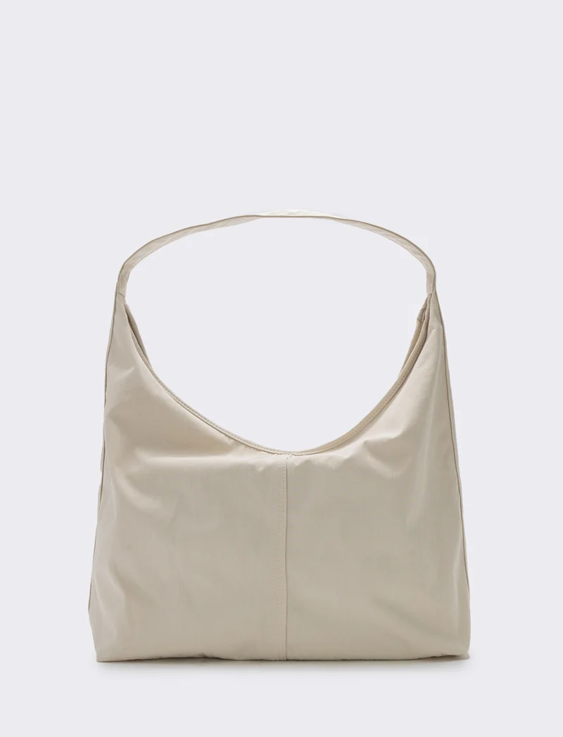 Borsa sacca in nylon grande - Beige
