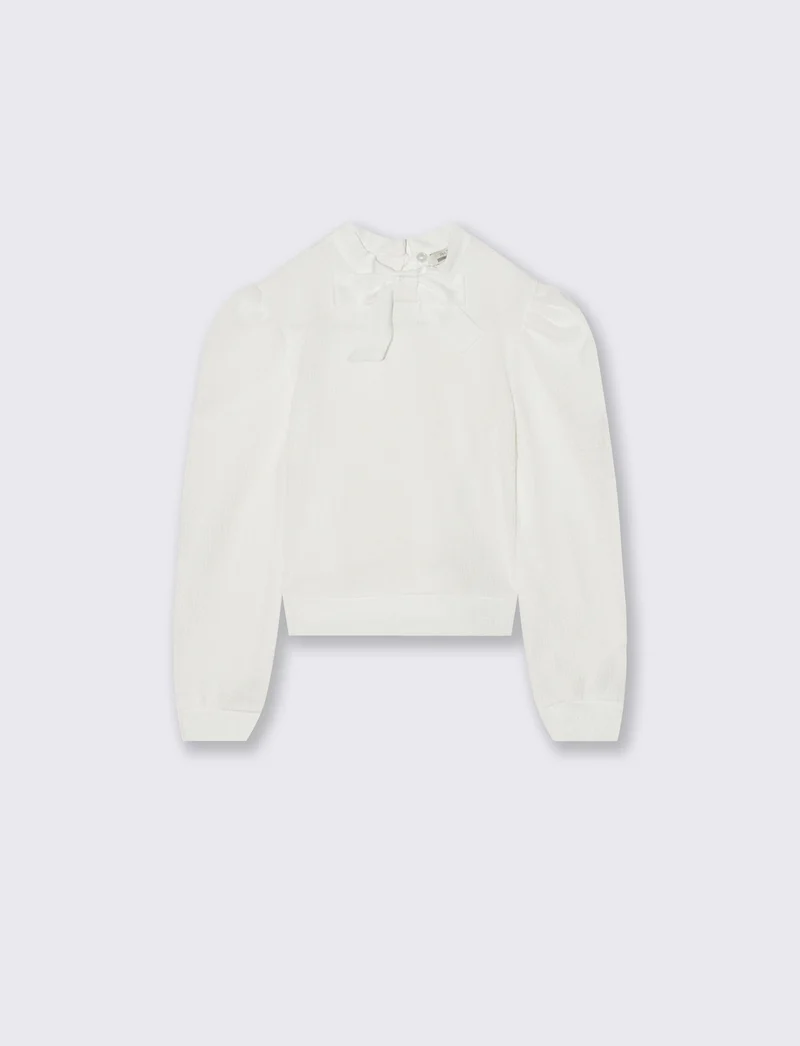 Maglia con fiocco - Bianco