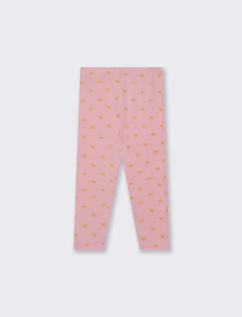 Leggings all over stampa in pasta - Rosa