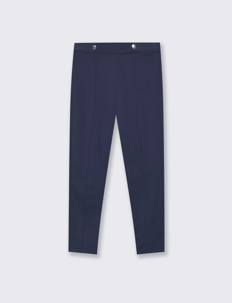 Leggings in punto milano per bambine - Blu