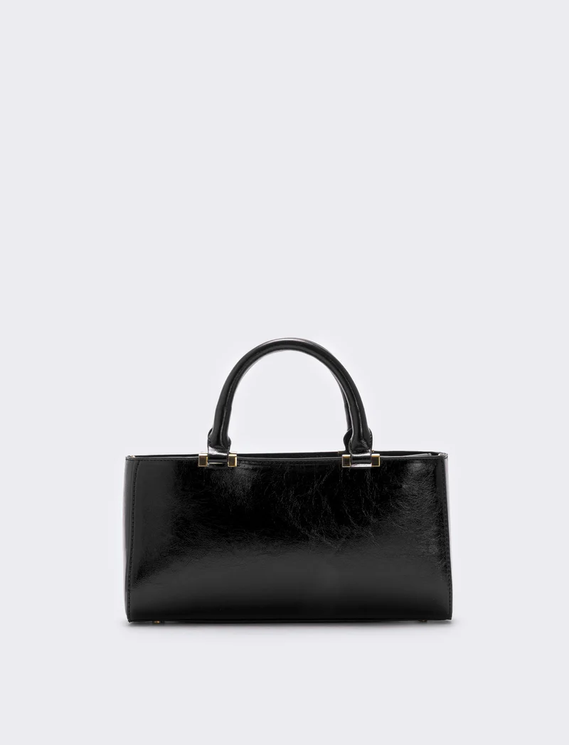 Bauletto rigido rettangolare lucido - Nero