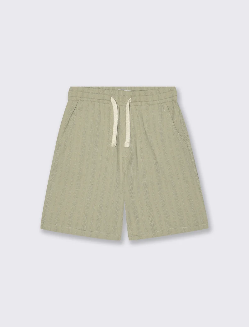 Bermuda elasticizzati con lacci e tasche - Verde