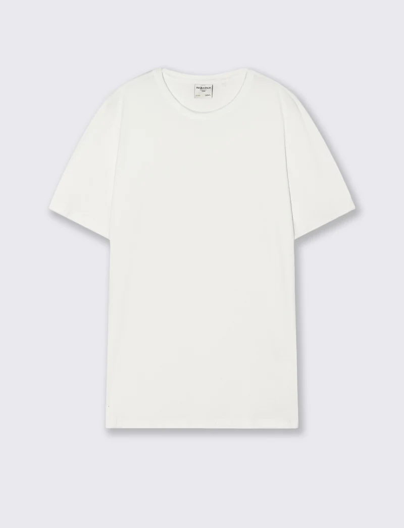 T-shirt Orli taglio vivo regular fit - Bianco