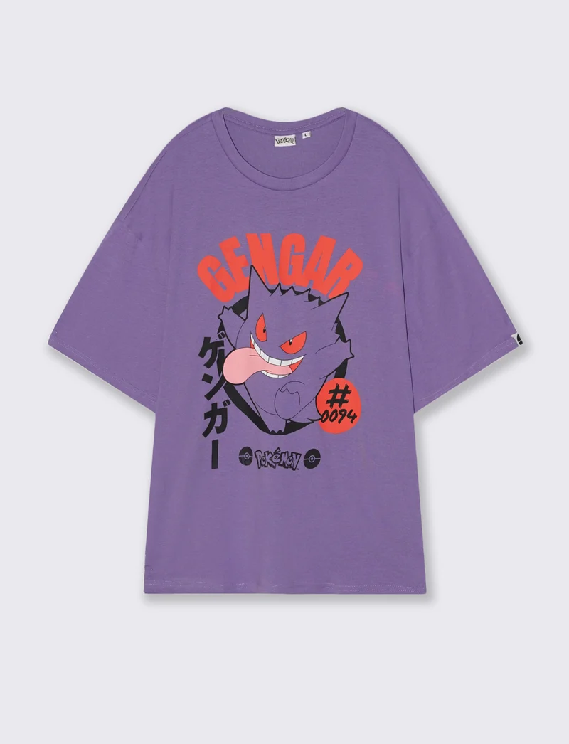 T-shirt Pokemon girocollo maniche corte - Viola