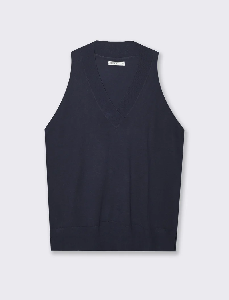 Maglia giro manica da donna - Blu