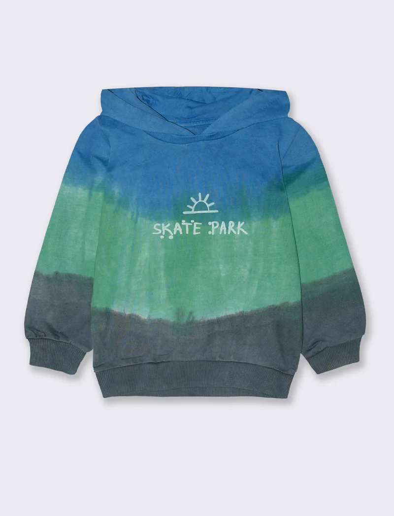 Felpa con cappuccio tie and dye da neonato - Fantasia