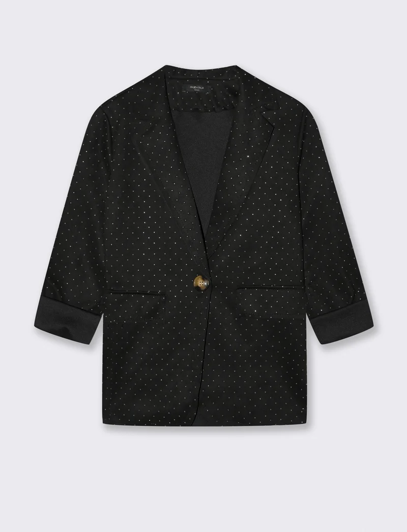 GIACCA CON STRASS - Nero