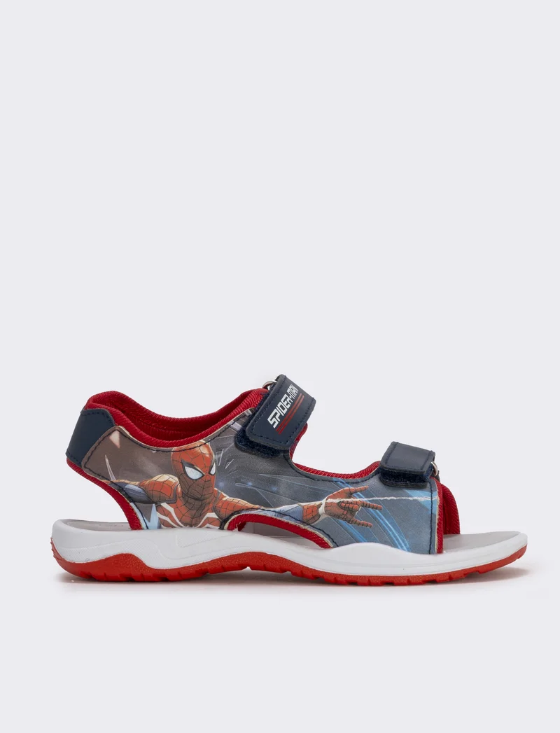 Sandalo Spiderman blu con doppio strappo - Blu