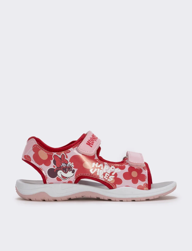 Sandalo Minnie© rosso con doppio strappo - Rosso