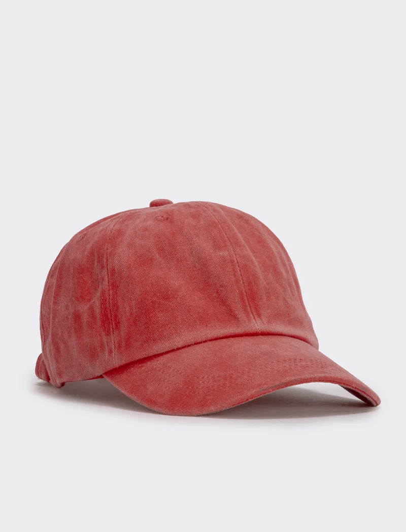 Cappello baseball uomo delavè - Arancio