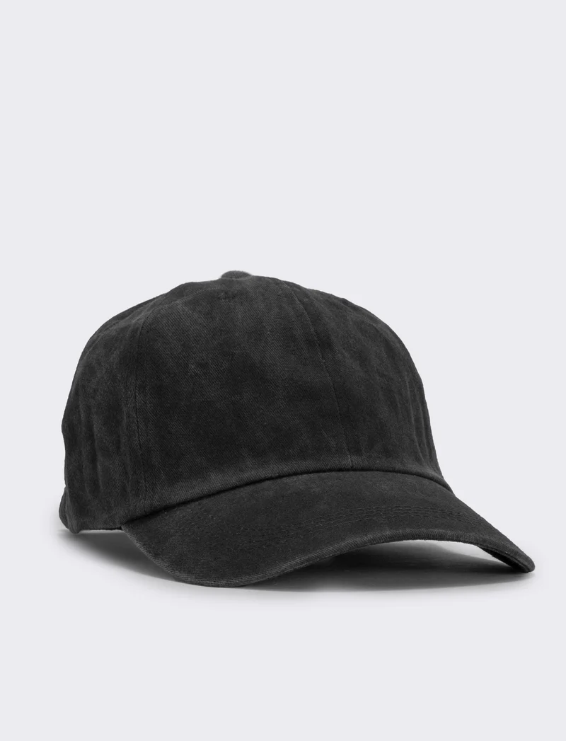 Cappello baseball uomo delavè - Nero