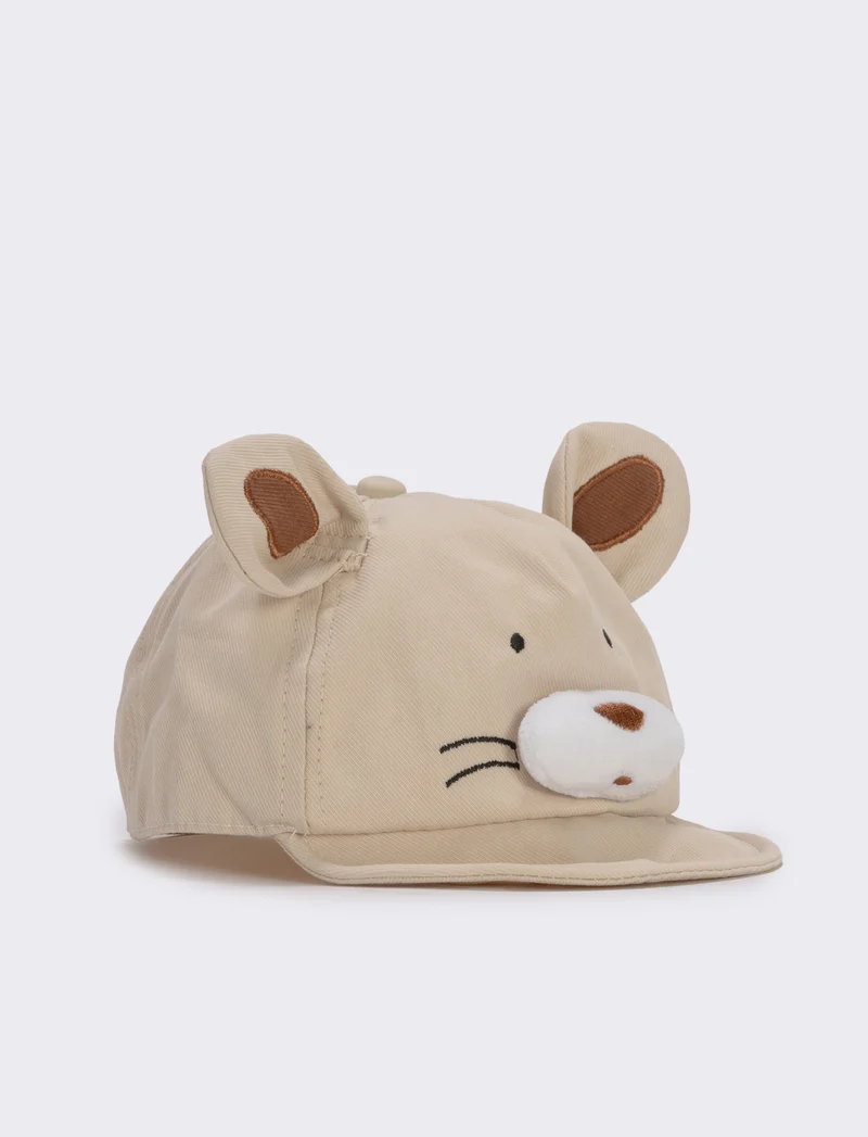 Cappello coniglietto con orecchie morbide - Beige