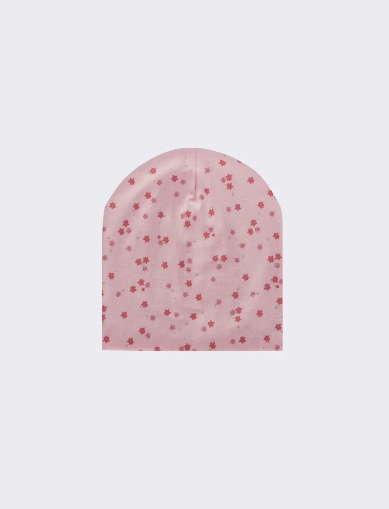 Cappello cuffia con fiorellini colorati - Rosa