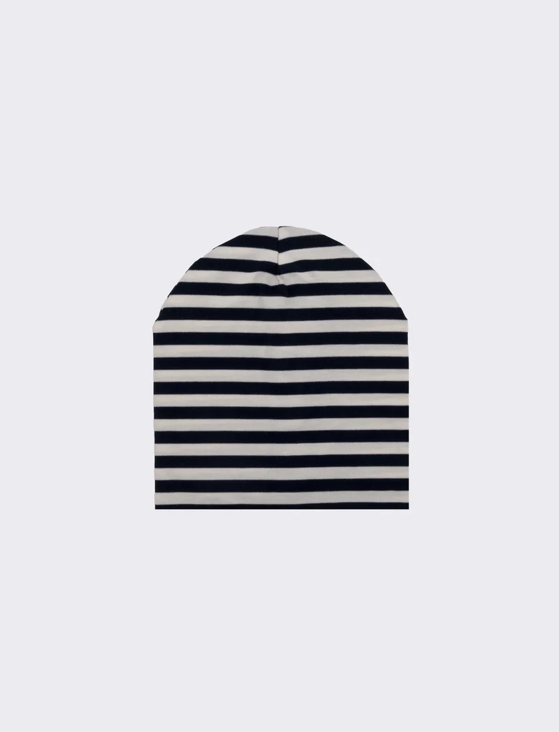 Cappello cuffia a righe - Denim