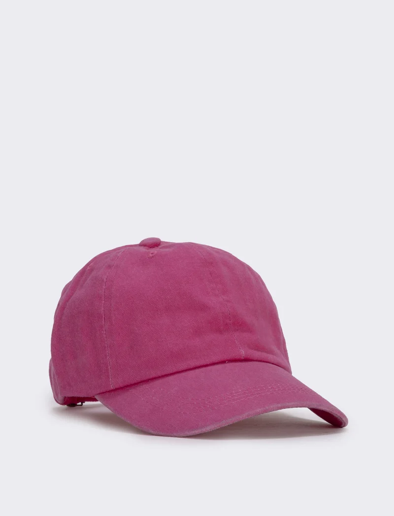 Cappello baseball delavè per uomo - Fuxia