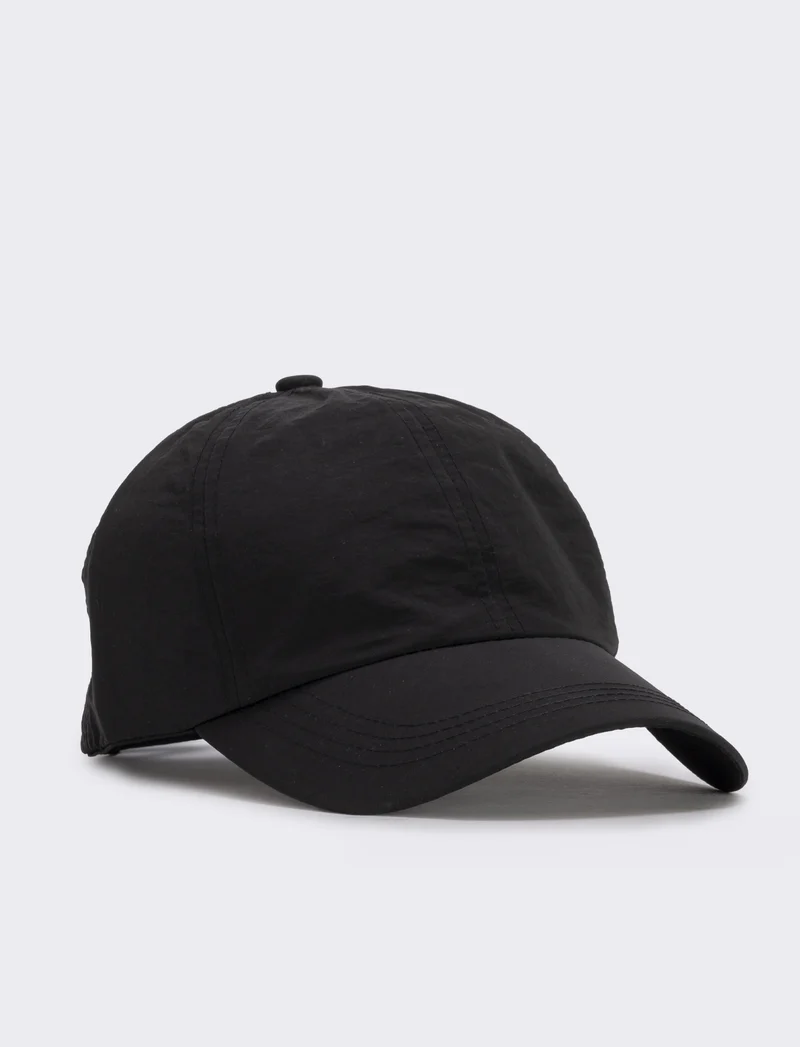 Cappello baseball tecnico aperto dietro - Nero