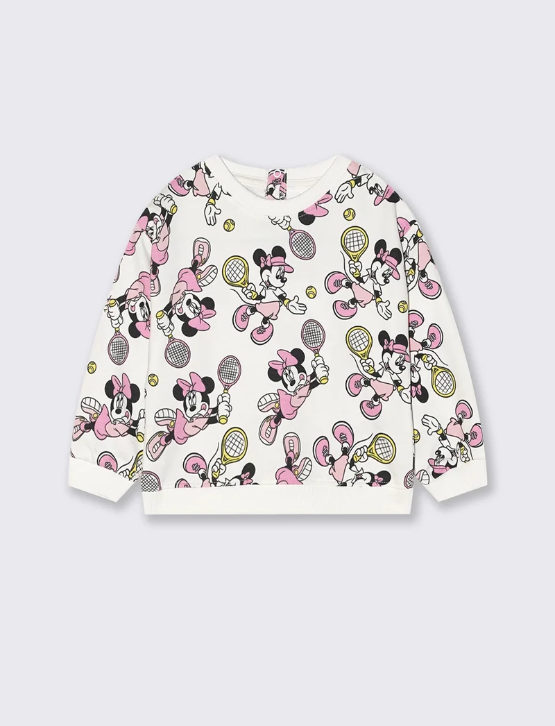 Felpa Minnie girocollo all over tennis - Fantasia