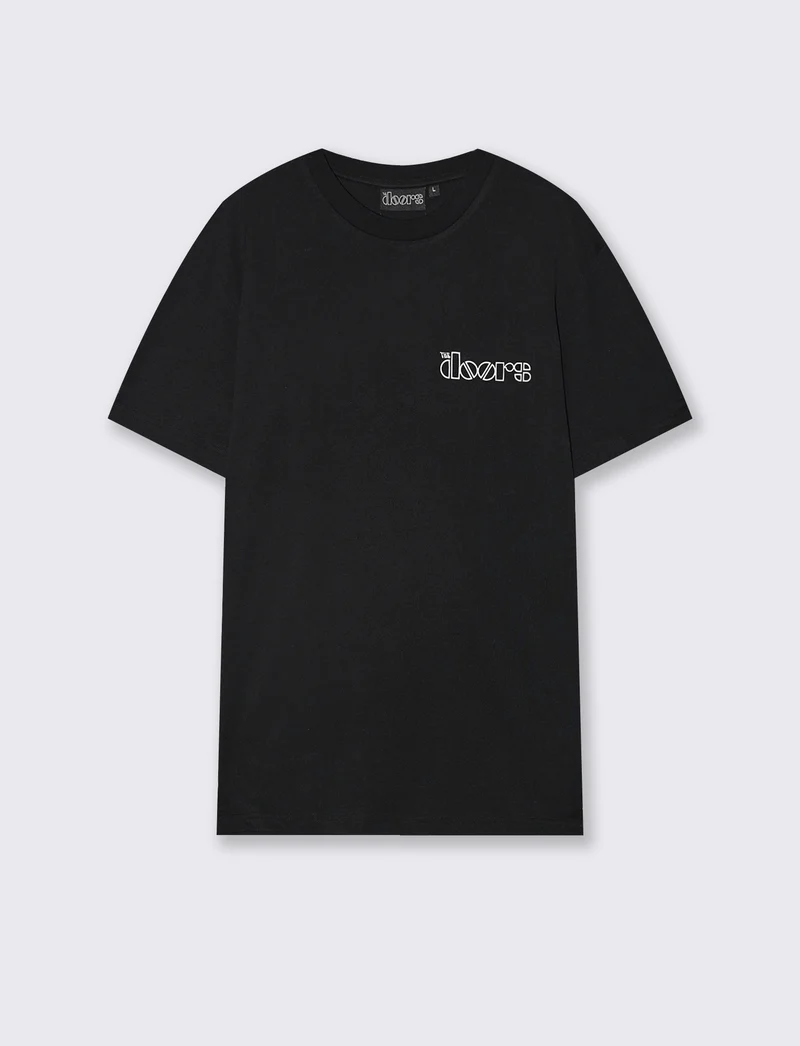 T-shirt The Doors con stampa esclusiva - Nero