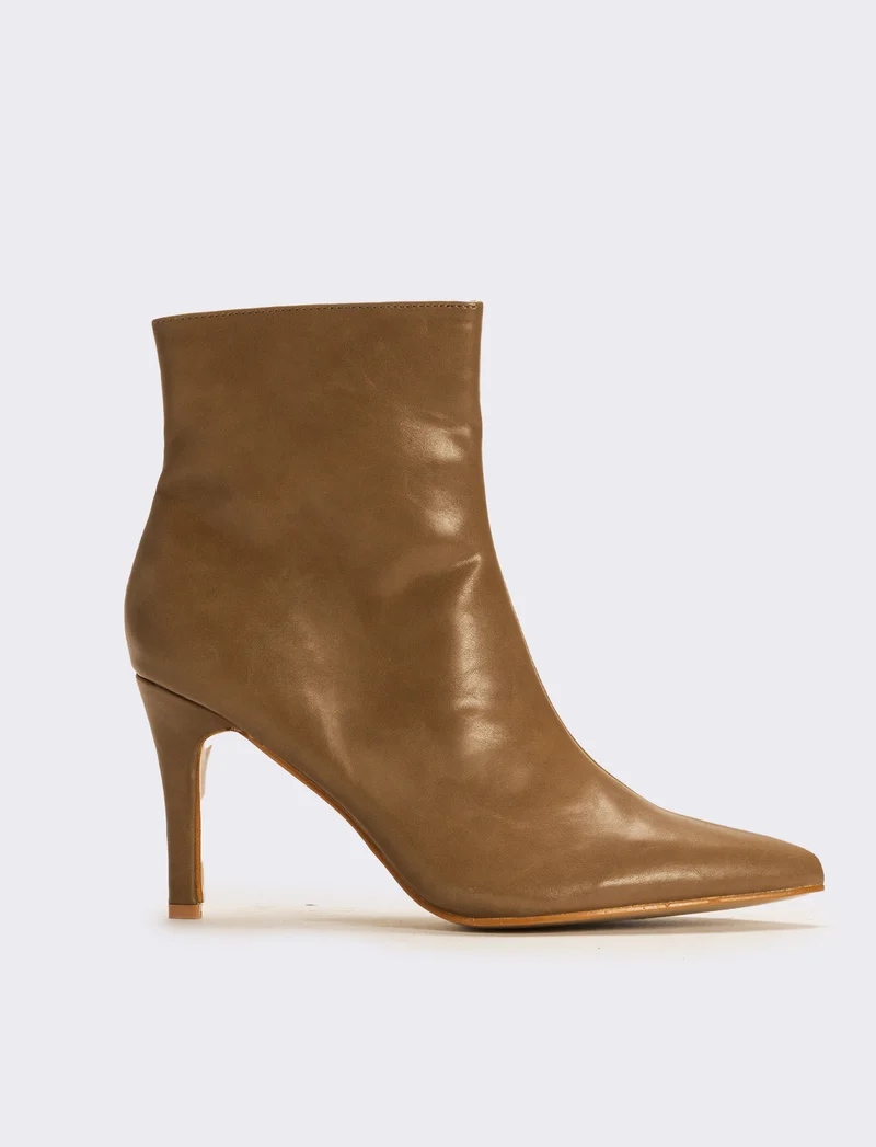 Tronchetto da donna con tacco a spillo - Grigio fango
