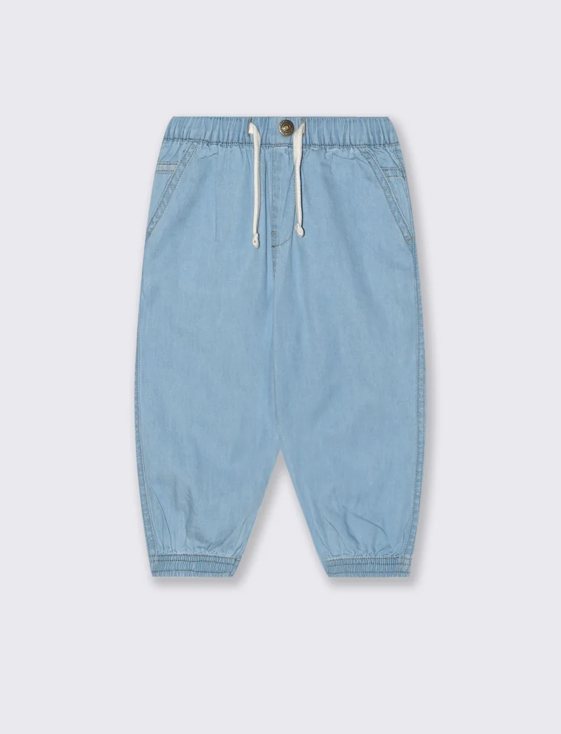 Jeans ampi in morbido chambray estivo - Denim chiaro