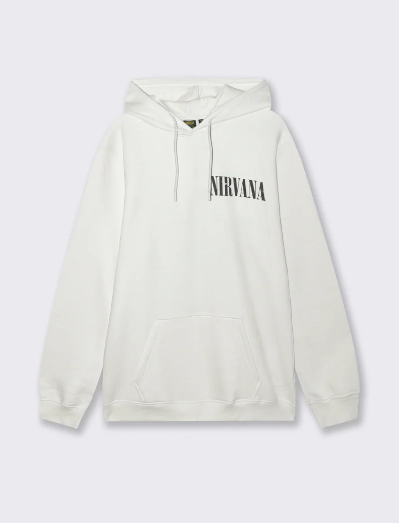 FELPA STAMPA NIRVANA - Bianco