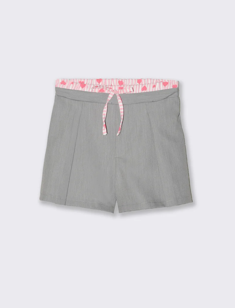 Short eleganti grigi con bustino a contrasto. - Grigio