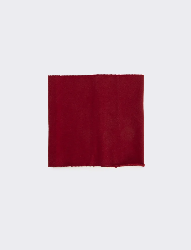 Collo melange french terry bambino - Rosso