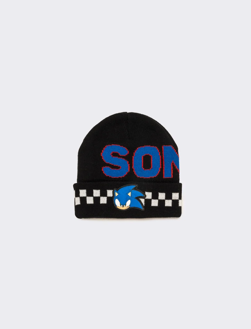 Cappello + guanti sonic bambino - Nero