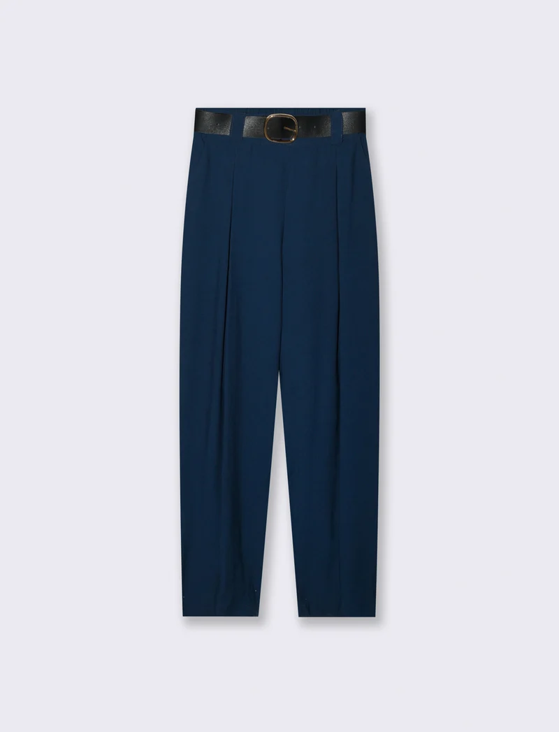 Pantaloni con cintura - Blu