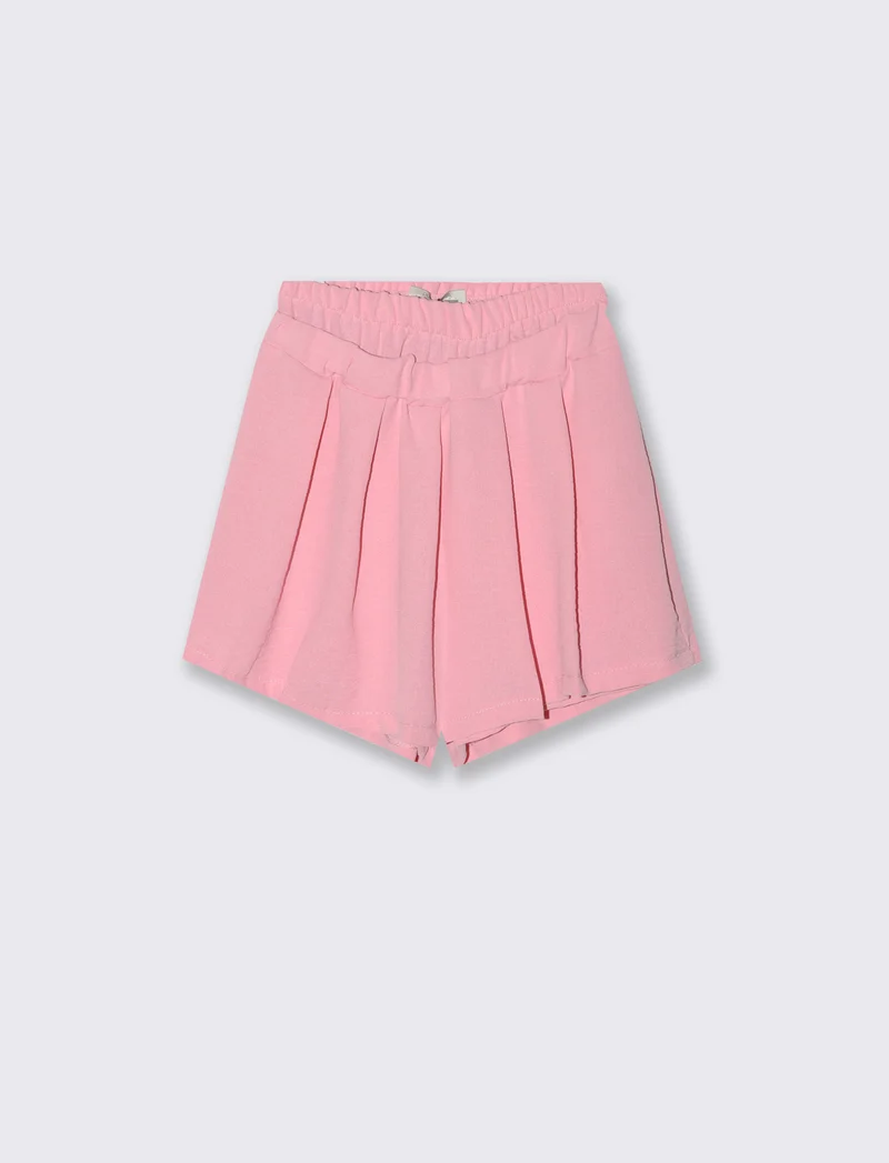 Short finta gonna in tessuto leggero. - Rosa