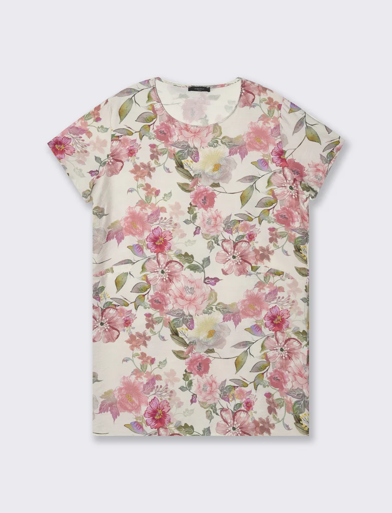 Vestito in cotone stampato - Rosa