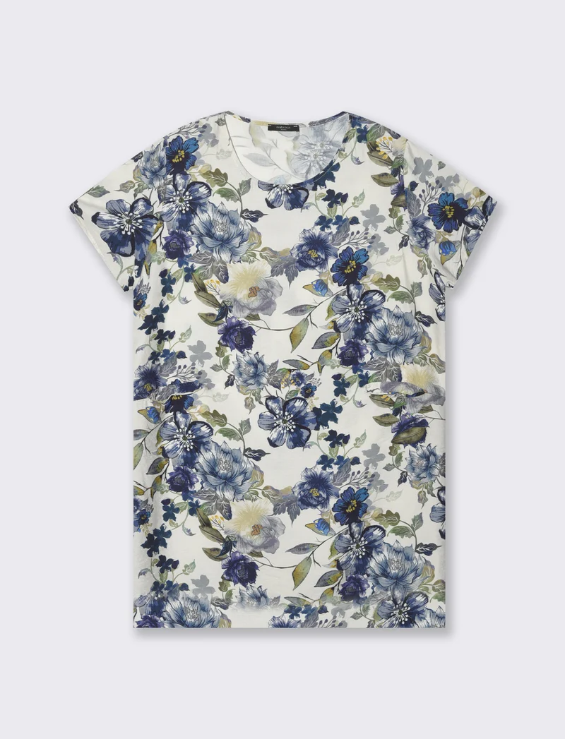 Vestito in cotone stampato - Blu