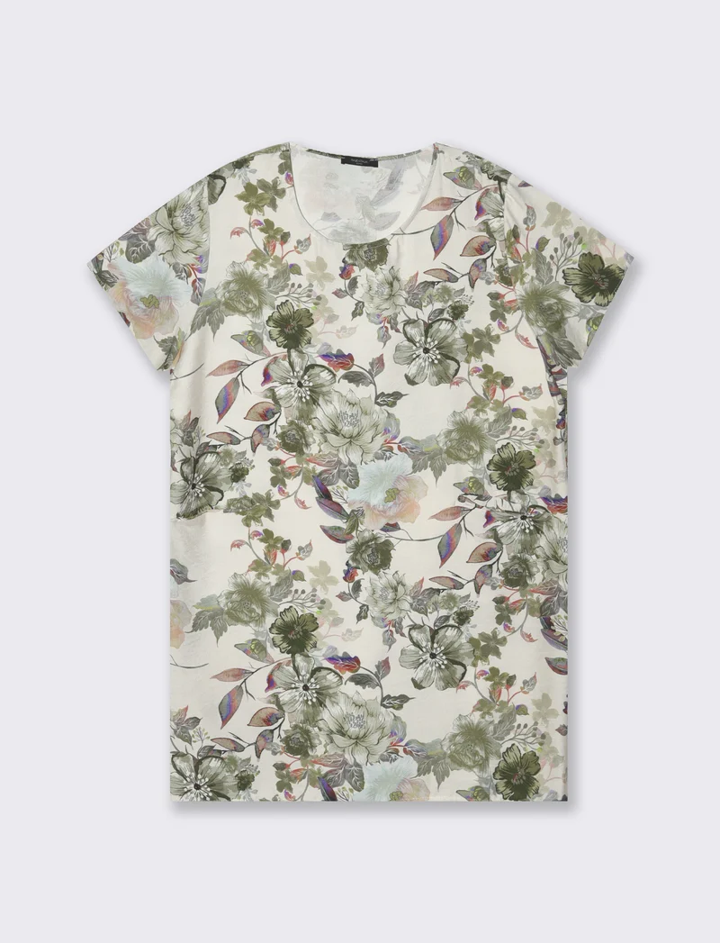 Vestito in cotone stampato - Verde