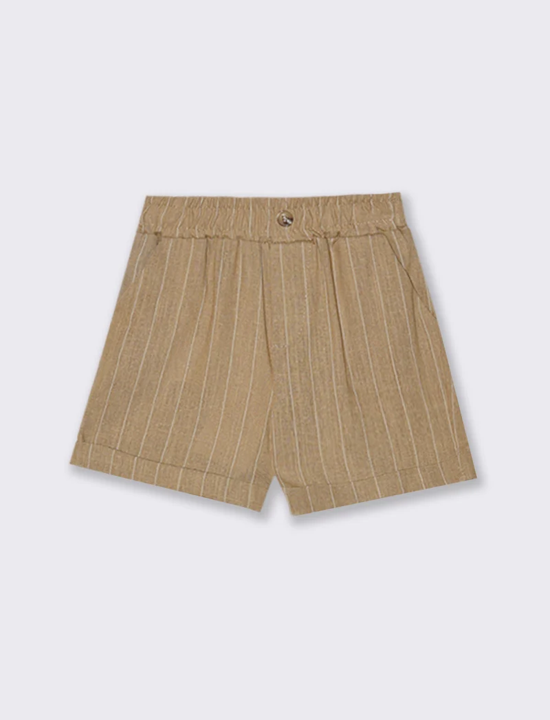 pantaloncini in misto lino - Beige
