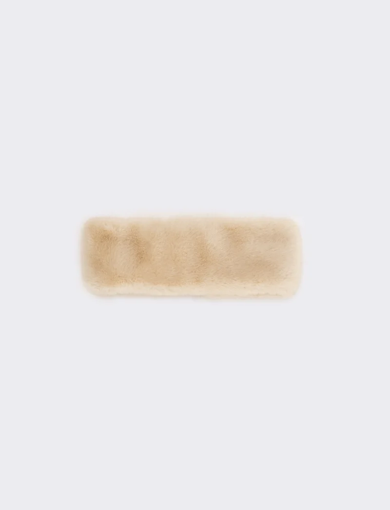 Fascia donna in finta pelliccia - Bianco