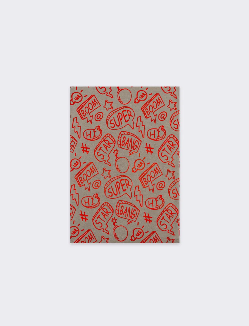 Collo stampa fumetto interno in pile bambino - Rosso