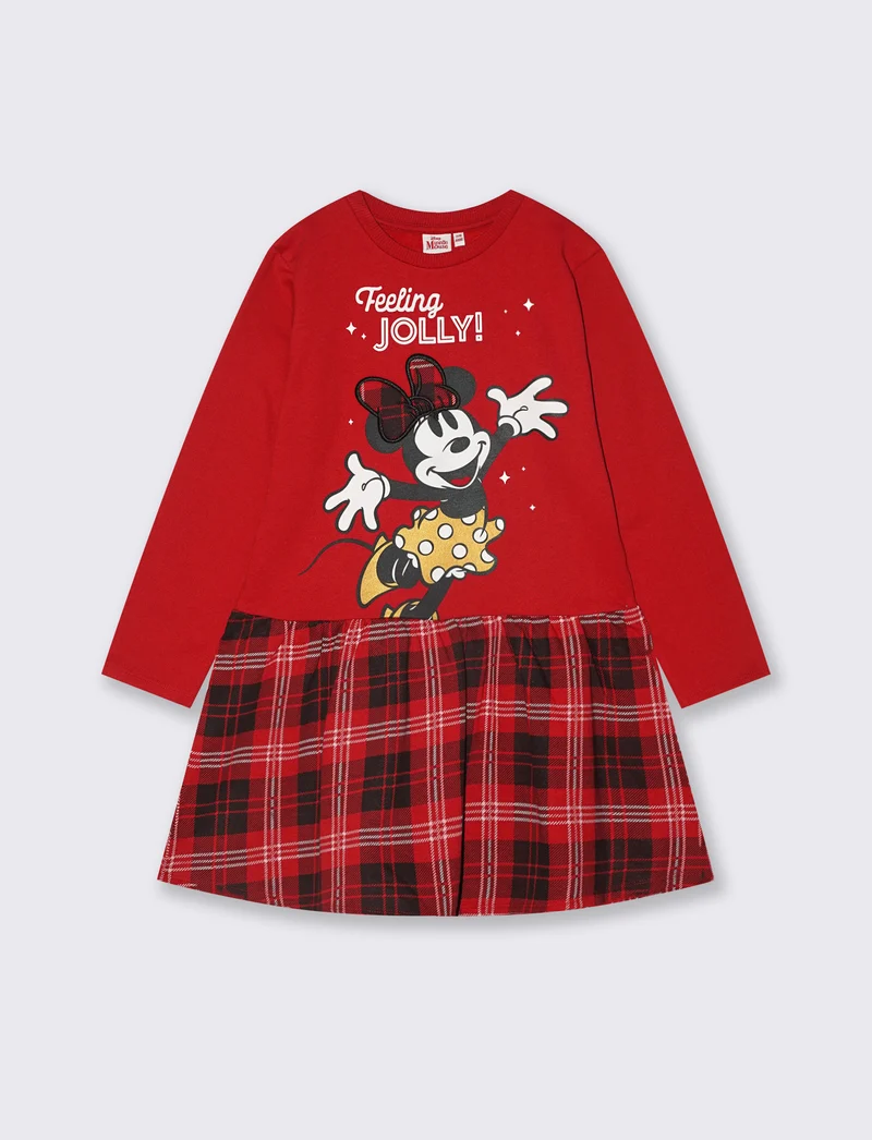 Vestito natalizio Disney Minnie. - Rosso