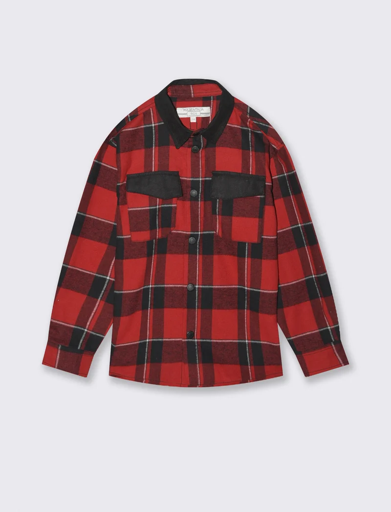 Camicia in flanella - Rosso
