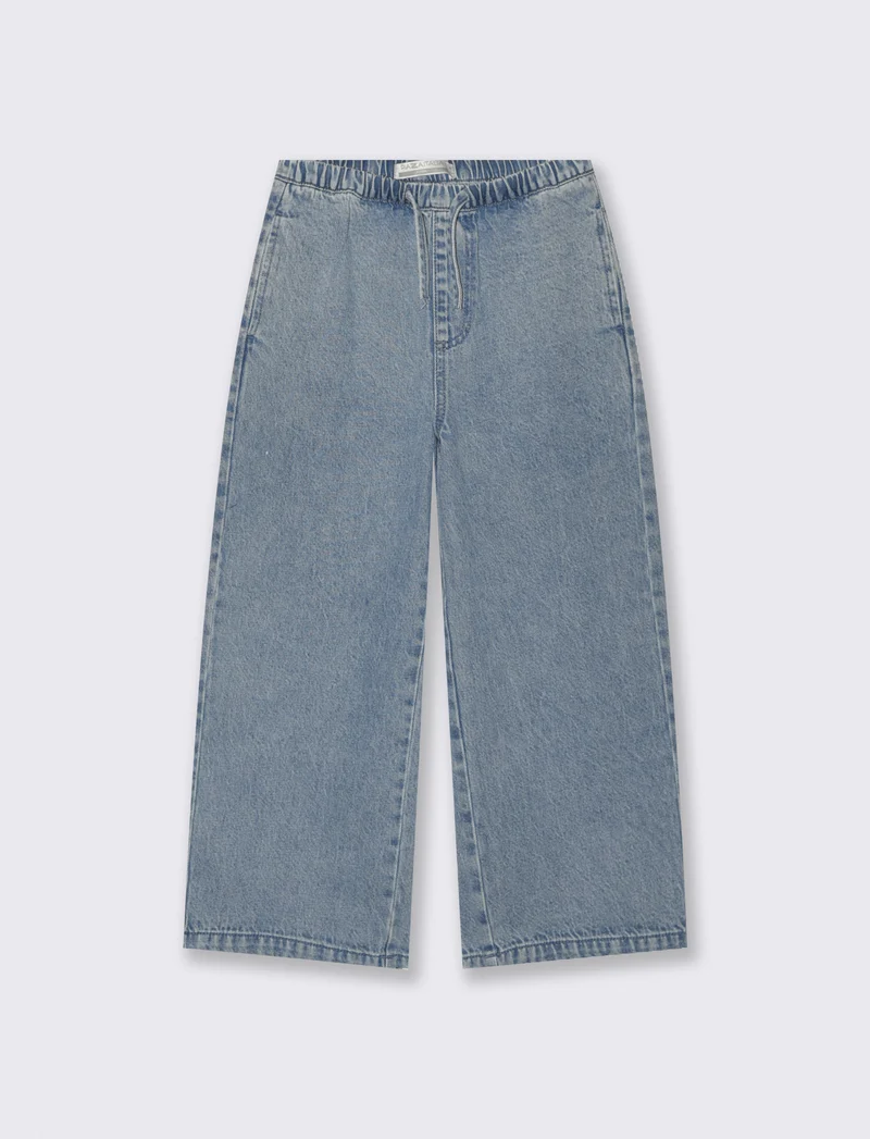 Pantaloni denim wide leg per bambina - Denim