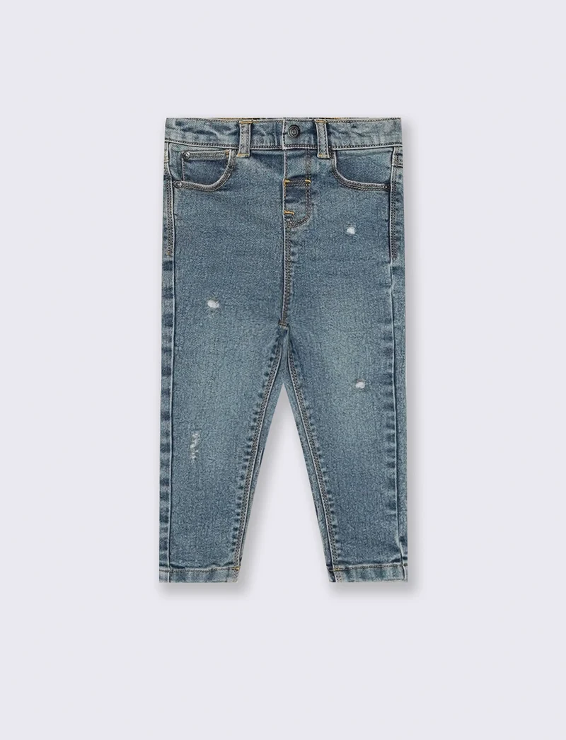 Jeans cinque tasche con rotture trendy - Denim