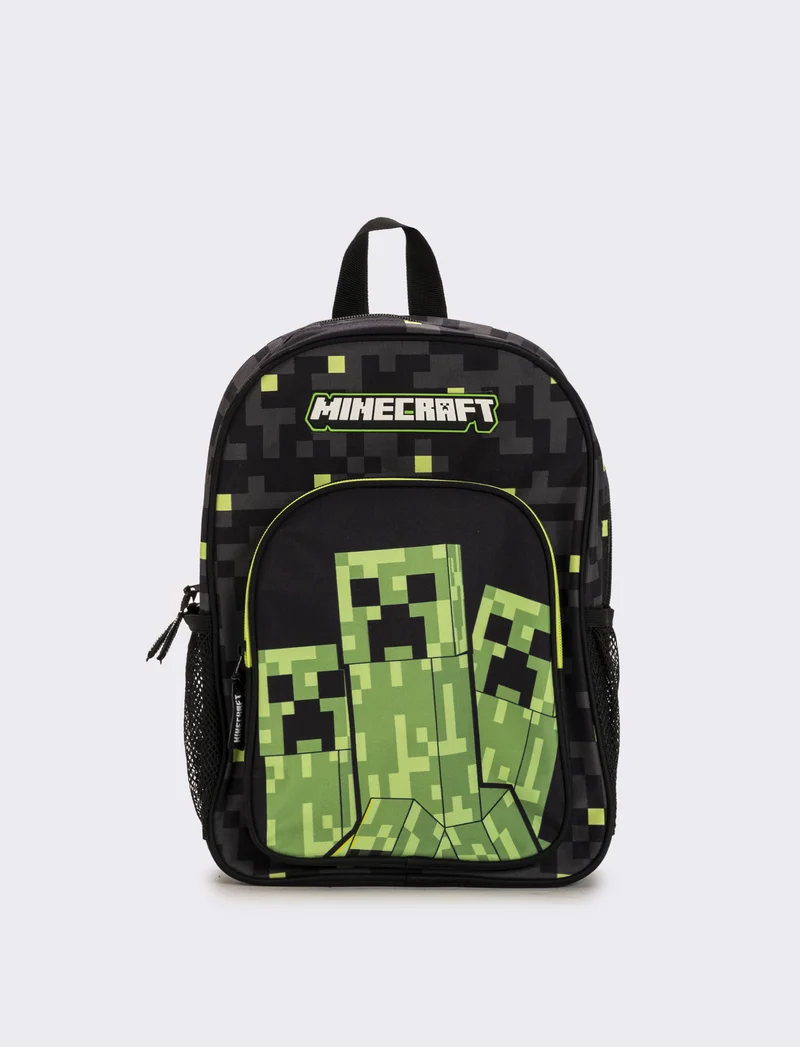 Zainetto con tasca minecraft bambino - Nero