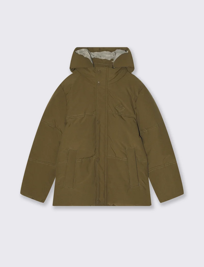 GIUBBOTTO CON CAPPUCCIO - Verde militare