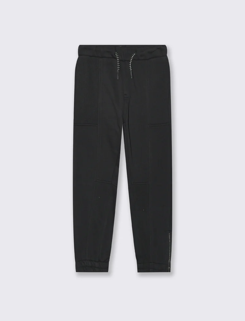 JOGGER CON TAGLI - Nero