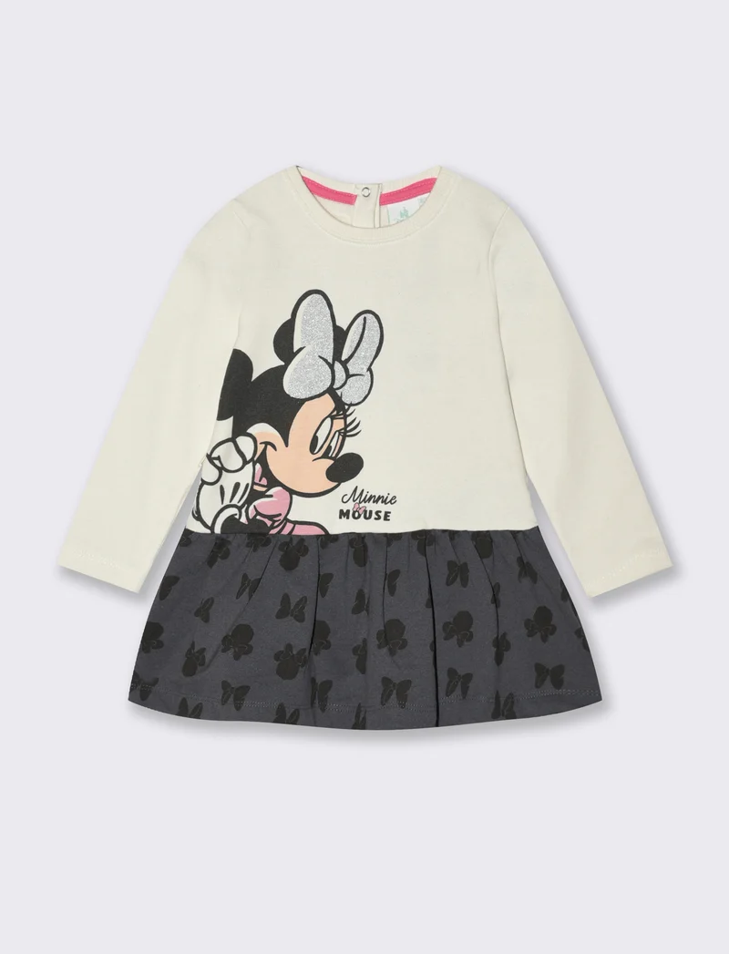 Abito in felpa personaggio Minnie - Bianco